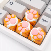 Cute Cat Paw Theme Artisan Resin Keycap